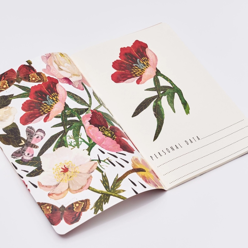 Set of 2 Gorgeous Gold Foil Detailed Soft Touch Notebook Journals - lovely gift! - Picture 2 of 3